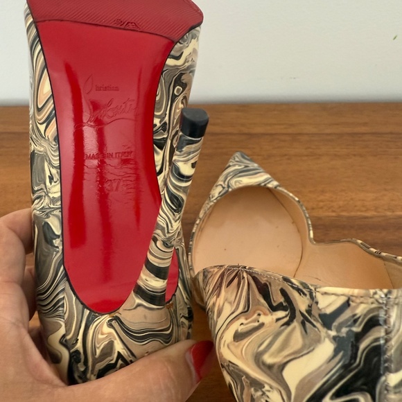 Christian Louboutin Pigalle Follies 100 Patent Swirl Size 37 - Picture 4 of 4